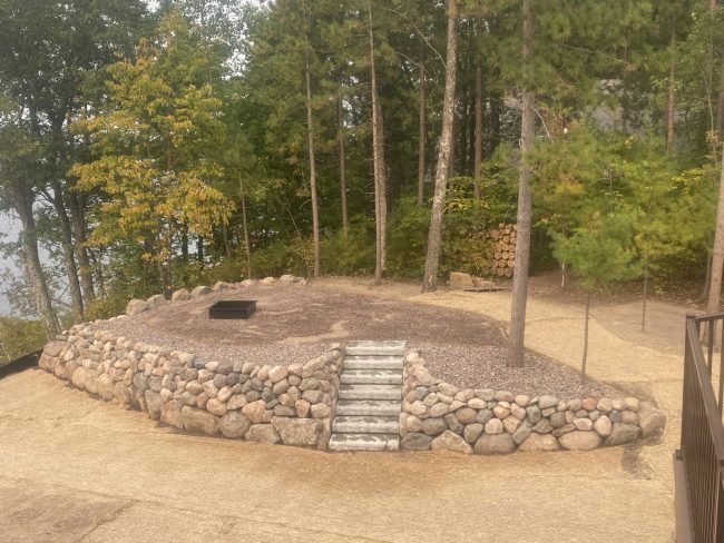 Hayward WI Landscaping Rock Wall